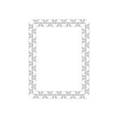 Frame with wavy line for photo on white