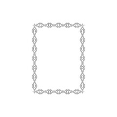 Frame with wavy line for photo on white