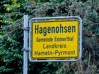 Schild Hagenohsen in Niedersachsen