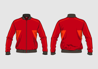 retro vintage windbreaker jacket template © Ronillo
