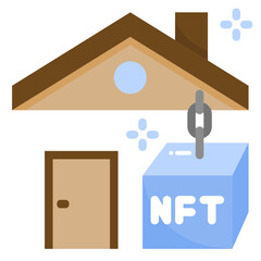 non fungible token and digital asset icon.