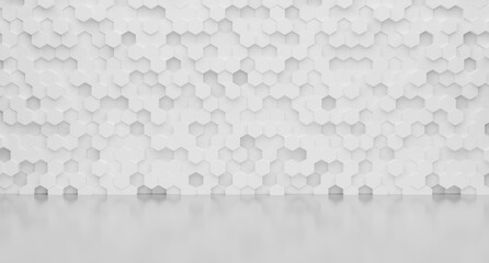 Simple white background made from hexagons