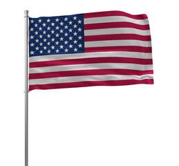 United States Flag isolated on white background
