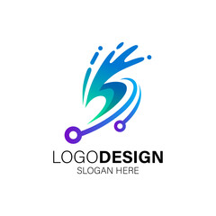 playful logo for internet and technology