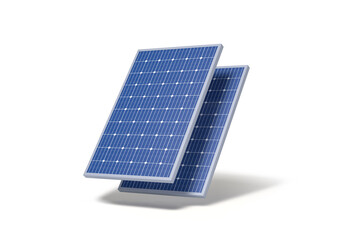 Solar panel isolated from the white background. 3d rendering
