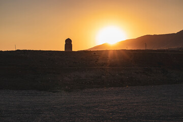 sunset at the hasankeyf in Batman. Turkey.