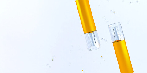 Cosmetics on White Background. 3D illustration, 3D rendering	