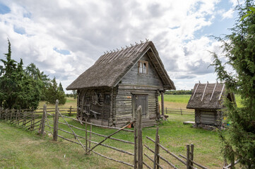Fototapeta na wymiar wooden house in estonia hiiumaa