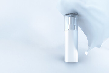 Cosmetics on White Background. 3D illustration, 3D rendering 