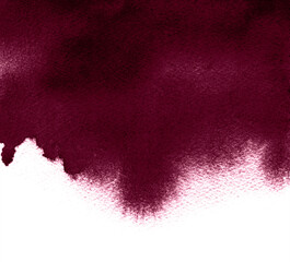 Red wine color background. Beautiful watercolor stain for backgrounds. .