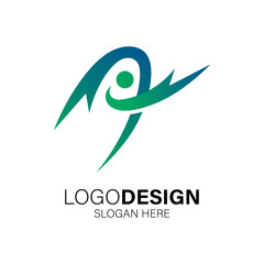 Obraz premium people and sport logo design