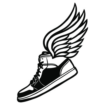 Track Symbol Shoes With Wings