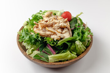 salad on a white background
