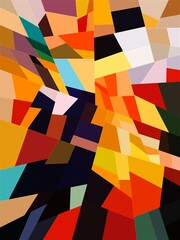 Graphical Abstract Painting Art Background Texture,Colorful Geometrical Artwork Poster,Modern Conceptual Art,3D Rendering,3D Illustration