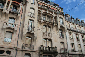 Obraz premium art nouveau flat buildings in nancy in lorraine (france) 