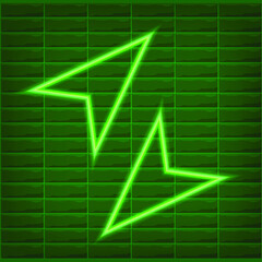 Green arrow light neon effect eps vector editable graphic resources