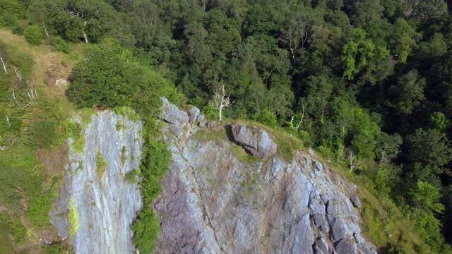 Dinas Rock, a rock climbers paradise situated in Pontneddfechan near Glynneath, South Wales, UK