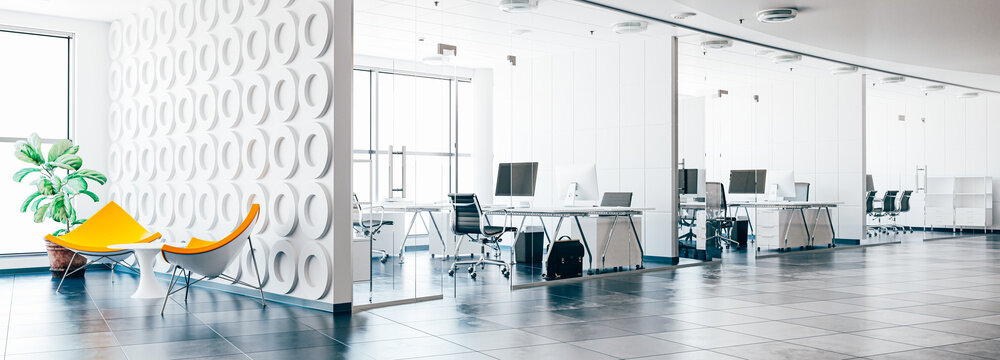 3d render image of modern interior office building