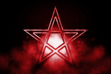 Pentagram symbol, five pointed star, Satanism