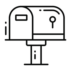 letterbox trendy icon, line style isolated on white background. Symbol for your web site design, logo, app, UI.