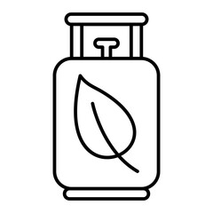 Vector Bio Gas Outline Icon Design