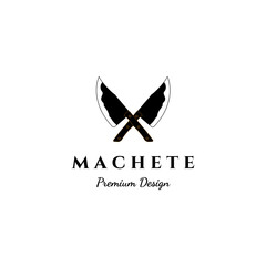 machete vintage logo vector illustration minimalist icon design