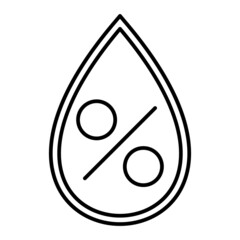 Vector Humidity Outline Icon Design