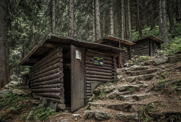 Partisan bunkers from world war II in area called Krcahovo - Low Tatras mountains, Slovakia