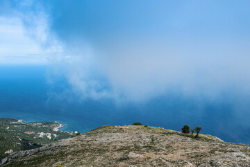 Clouds and mountains 