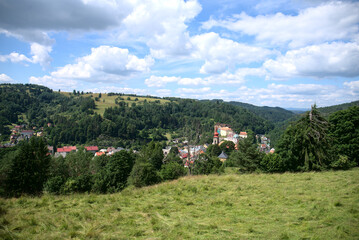 Fototapeta na wymiar Bečov, Czech Republic - July 7 2021: Becov castle