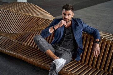 Handsome man wear casual clothing