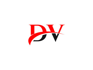 DV Letter Initial Logo Design Template