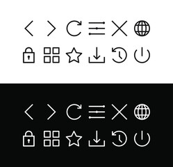 Browser icon set