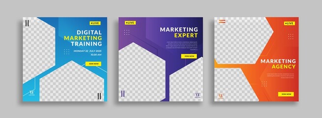 Creative Business marketing social media post template	