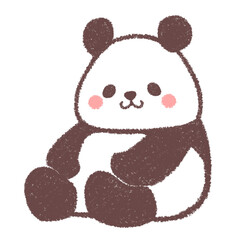 座るパンダ