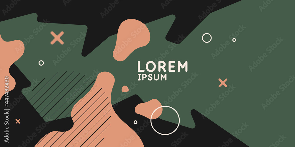 Aufkleber modern backgrounds with abstract elements and dynamic shapes. compositions of geometric and abstract