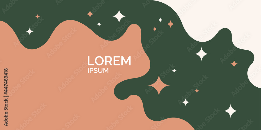 Poster poster with dynamic waves. vector illustration in minimal style. abstract background.