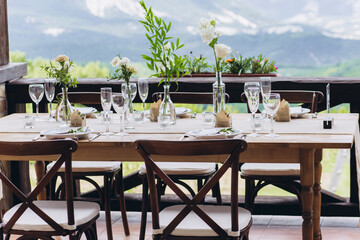 Boho wedding table for a newlywed banquet.