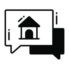 communication trendy icon, glyph style isolated on white background. Symbol for your web site design, logo, app, UI.