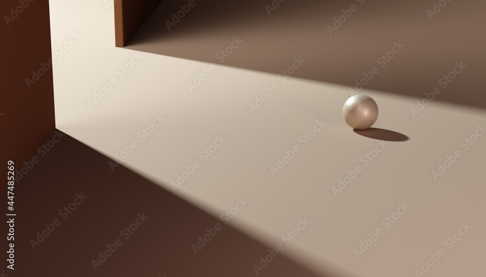 Aufkleber product display background, object placement mockup 3d rendering. minimal abstract room with stripe 