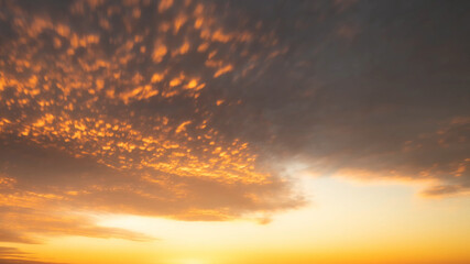 Evening sky with dramatic clouds over the sea
