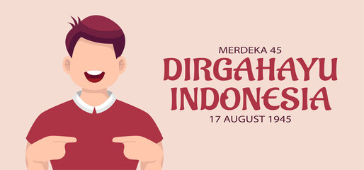 17 august indonesia independence day template.
