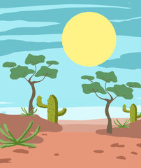 Vector ,,savanna" illustration. Great for background or print.