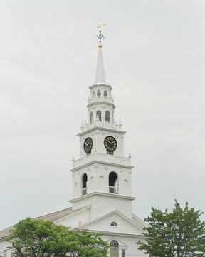 Steeple Of The The Congregational Church Of Middlebury, Vermont