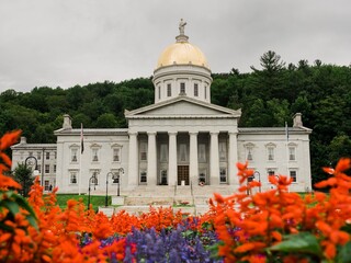 The Vermont State House, in Montpelier, Vermont