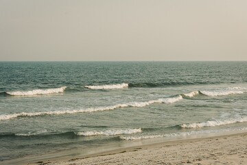 Waves in the Atlantic Ocean, at Fire Island, New York