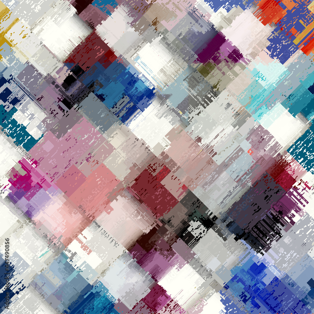 Aufkleber Vector image with imitation of grunge datamoshing texture.