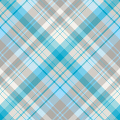 Seamless pattern in gray and blue colors for plaid, fabric, textile, clothes, tablecloth and other things. Vector image. 2