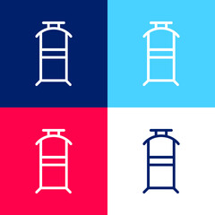 Bedroom Hanger For Clothes blue and red four color minimal icon set