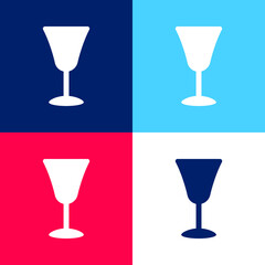 Big Goblet blue and red four color minimal icon set
